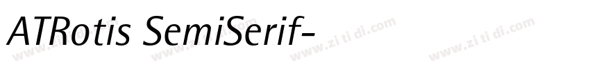 ATRotis SemiSerif字体转换